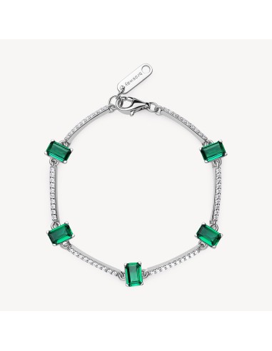 Bracciale BROSWAY FANCY in argento 925 e cubic zirconia emerald FLG...