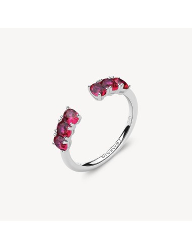 Anello BROSWAY FANCY in argento 925 e cubic zirconia ruby FPR11B Mi...