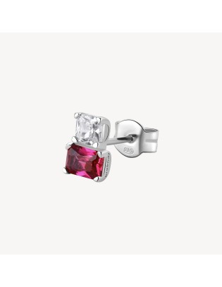 Orecchino BROSWAY FANCY in argento rodiato 925 e cubic zirconia rub...