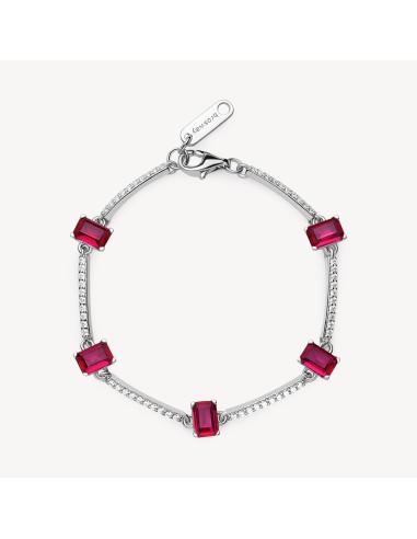 Bracciale BROSWAY FANCY in argento 925 e cubic zirconia ruby FPR04 ...