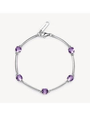 Bracciale BROSWAY FANCY in argento 925 e cubic zirconia amethyst FM...