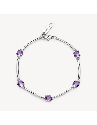 Bracciale BROSWAY FANCY in argento 925 e cubic zirconia amethyst FM...