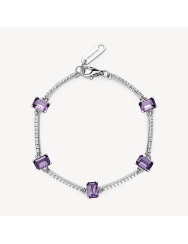 Bracciale BROSWAY FANCY in argento 925 e cubic zirconia amethyst FM...