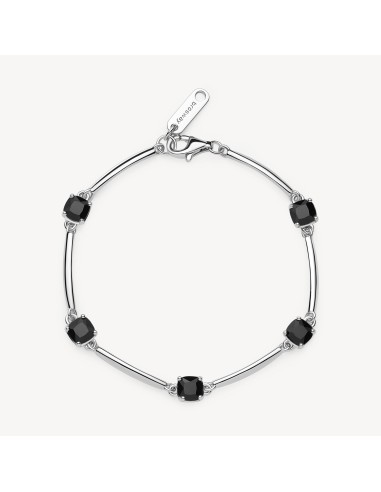 Bracciale BROSWAY FANCY in argento rodiato 925 e cubic zirconia ner...