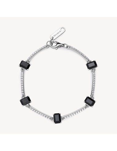 Bracciale BROSWAY FANCY in argento rodiato 925 e cubic zirconia ner...