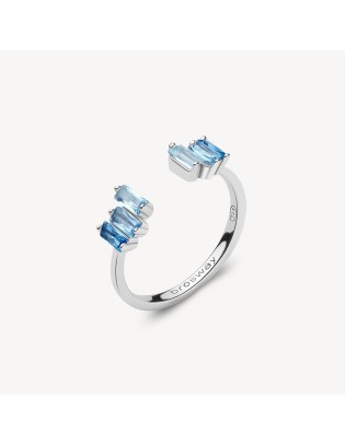 Anello BROSWAY FANCY in argento rodiato 925 e cubic zirconia neri l...