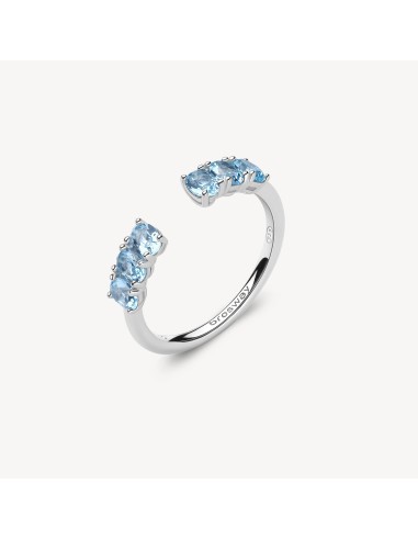 Anello BROSWAY FANCY in argento rodiato 925 e cubic zirconia neri l...