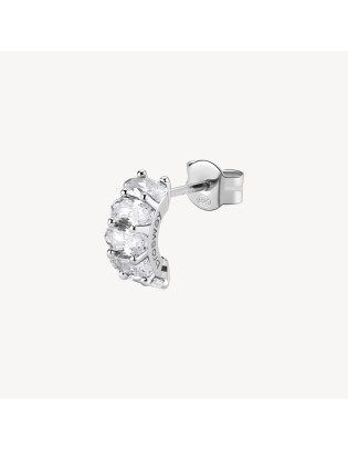 Orecchino BROSWAY FANCY in argento rodiato 925 e cubic zirconia FIW...