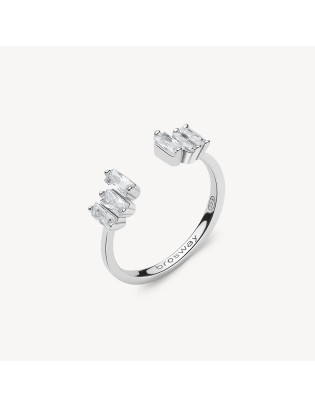 Anello BROSWAY FANCY in argento rodiato 925 e cubic zirconia FIW17B...