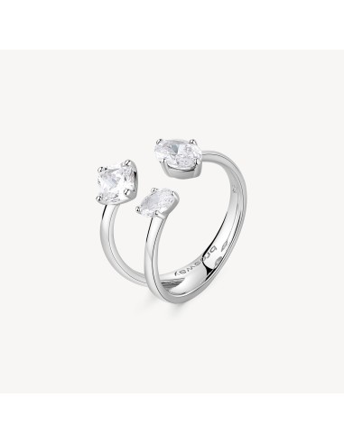 Anello BROSWAY FANCY in argento rodiato 925 e cubic zirconia FIW19B...