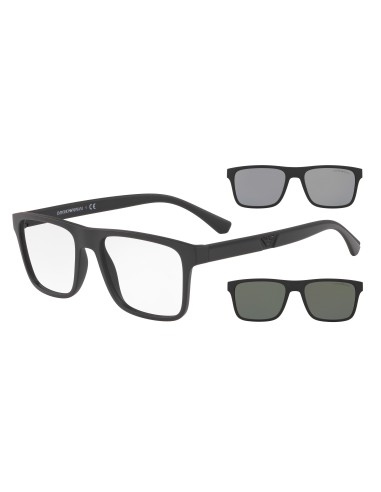Occhiali da vista EMPORIO ARMANI EA4115 58011W 54 Matte Black + 2 C...