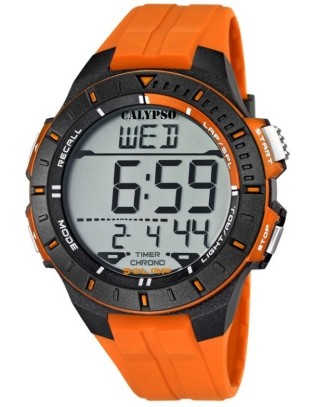 Orologio CALYPSO Digital Chrono K5607/1 Black Orange