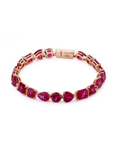 SALDI Bracciale ROSATO Snodato in argento 925 placcato oro rosa e c...