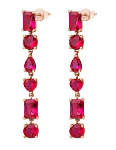 Orecchini ROSATO in argento 925 placcato oro rosa e cubic zirconia ...