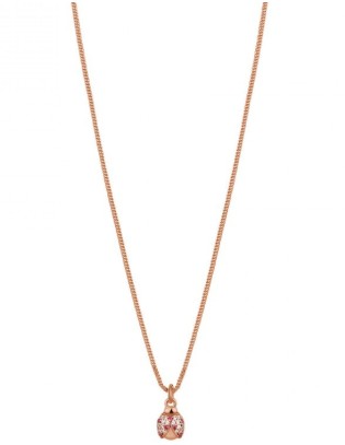 Collana corta ROSATO in argento 925 placcato oro rosa e cubic zirco...