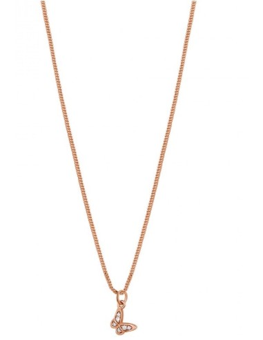 Collana corta ROSATO in argento 925 placcato oro rosa e cubic zirco...