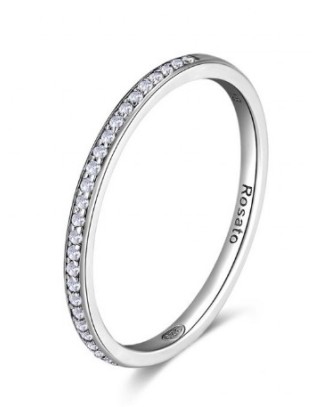 Anello veretta ROSATO in argento 925 e cubic zirconia RZA029S Misur...