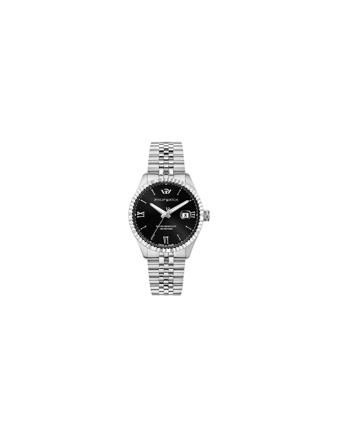 philip watch orologio philip watch caribe r8253597076 black, argento, male