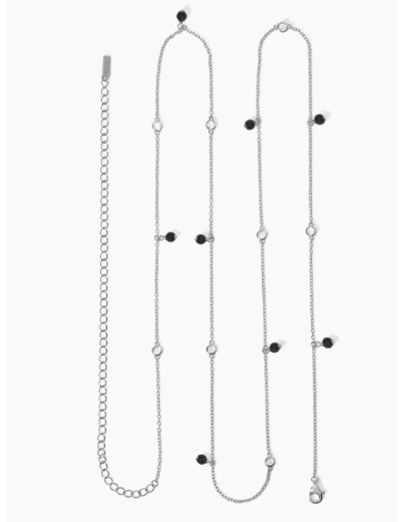 Catena girovita MABINA in argento 925 e agata nera 553608 only 75,0...