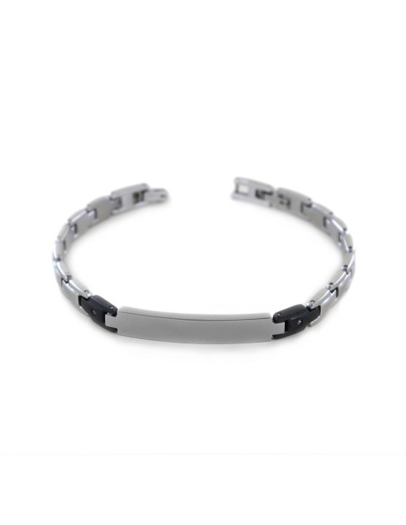 Bracciale ZANCAN Uomo in Acciaio e PVD nero UHB073 only 52,00 € on ...
