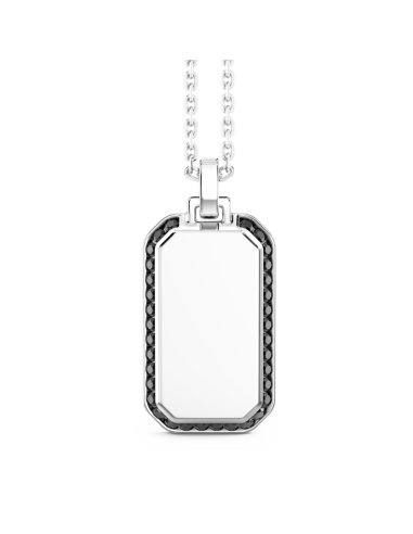 Collana ZANCAN Uomo in Argento 925 e Spinello nero ESC117 Targa