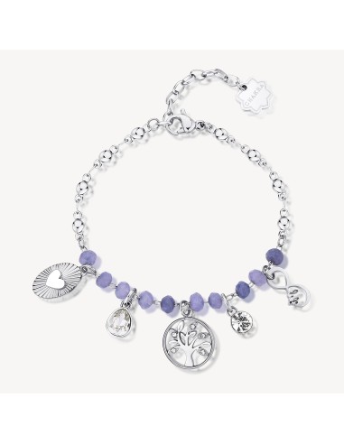 Bracciale BROSWAY CHAKRA MISTICI in acciaio e pietre naturali BHKB1...