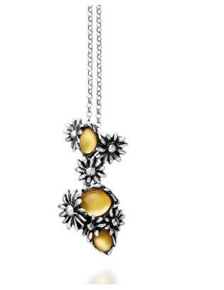 Collana GIOVANNI RASPINI Pendente Daisy in argento 925 con madreperla e cristallo di rocca 11741