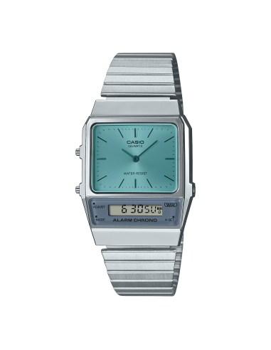 Orologio Casio Vintage Edgy Collection AQ-800EC-2AEF Silver Turquoi...