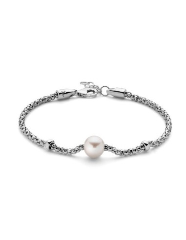 Bracciale MILUNA Miss Italia con maglia coreana, in argento e centr...