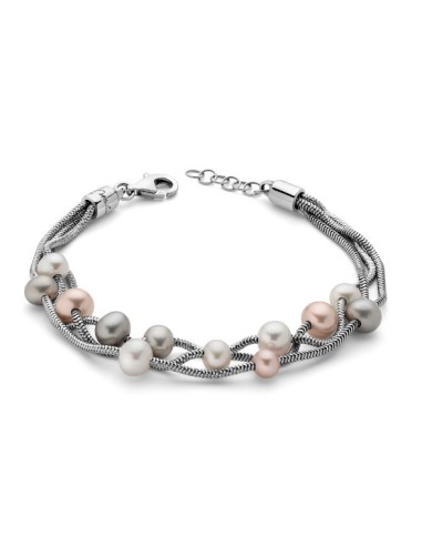 Acquista Bracciale MILUNA Miss Italia multifilo in argento con perl...