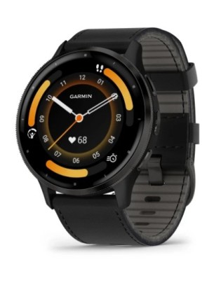 Orologio GARMIN Venu 3 010-02784-52 45MM Black Cinturino in pelle i...