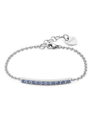 Bracciale S'AGAPO' DAZZLY in Acciaio 316L SDZ14 Light Sapphire only...