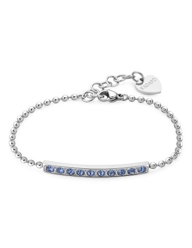 Bracciale S'AGAPO' DAZZLY in Acciaio 316L SDZ14 Light Sapphire only...