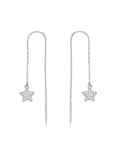 Orecchini pendenti S'AGAPO' AURORA in Acciaio 316L SAR54 Stelle e C...
