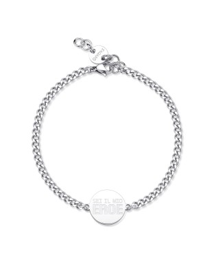 Bracciale S'AGAPO' Uomo BE MY FAMILY Acciaio 316L SBY028 Papa sei i...