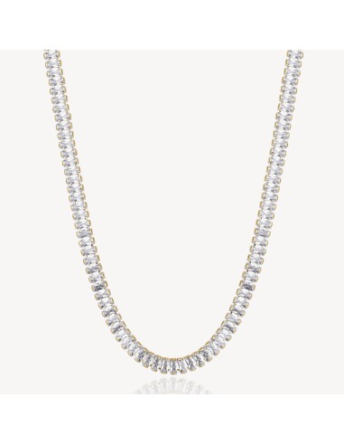 Collana BROSWAY DESIDERI In acciaio 304 dorato BEIN019 Cristalli Wh...