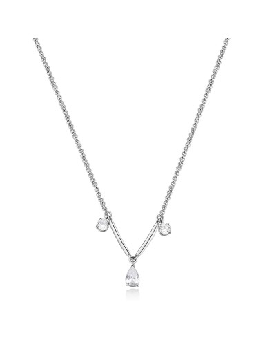 Collana BROSWAY AFFINITY In acciaio 316L BFF178 Cristalli White  a ...