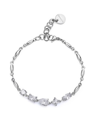 Bracciale BROSWAY AFFINITY In acciaio 316L BFF182 Cristalli White  ...
