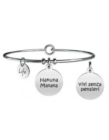 Bracciale KIDULT PHILOSOPHY in acciaio 316L - 731248 Hakuna Matata