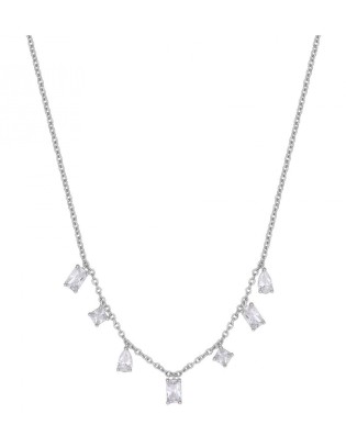 Collana corta ROSATO in argento 925 e cubic zirconia bianchi RZGE06...