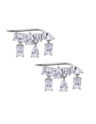 Orecchini ROSATO in argento 925 e cubic zirconia bianchi RZGE29 onl...