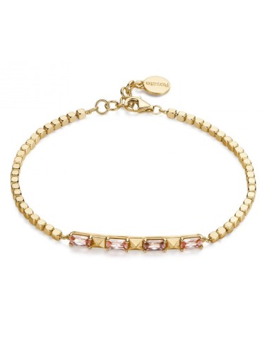 Bracciale ROSATO in argento 925 dorato e cubic zirconia champagne R...