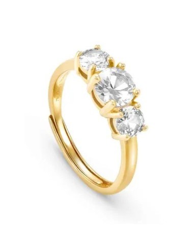 Anello regolabile NOMINATION COLOUR WAVE in argento 925 dorato e 3 ...