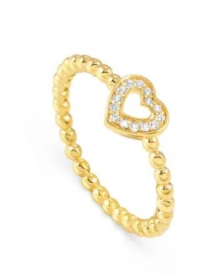 Anello NOMINATION LOVECLOUD in argento 925 dorato e pietre bianche ...