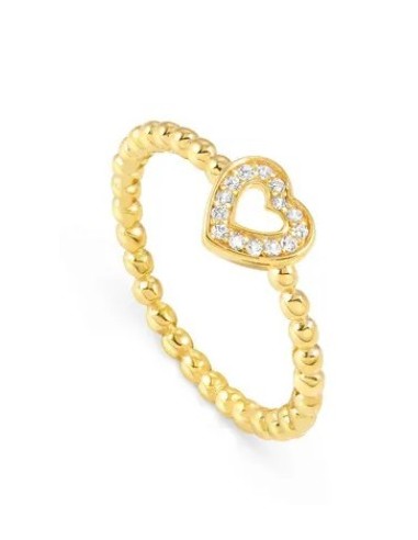 Anello NOMINATION LOVECLOUD in argento 925 dorato e pietre bianche ...
