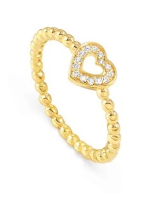 Anello NOMINATION LOVECLOUD in argento 925 dorato e pietre bianche ...
