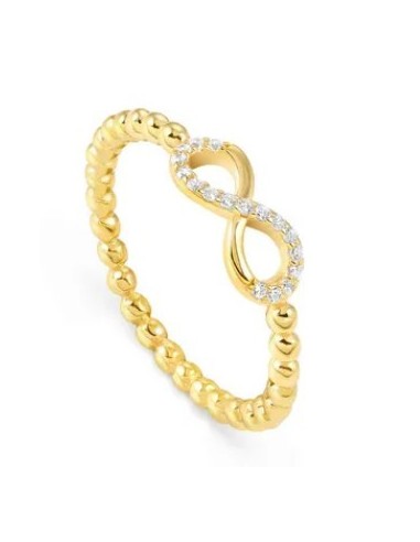 Anello NOMINATION LOVECLOUD in argento 925 dorato e pietre bianche ...