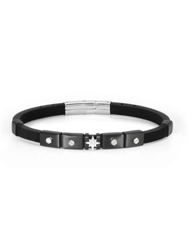 Bracciale regolabile Uomo NOMINATION CITY in caucciu e accaio 02881...