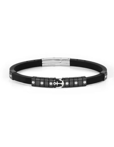 Bracciale Uomo NOMINATION CITY in caucciu accaio e pvd nero 028814/...