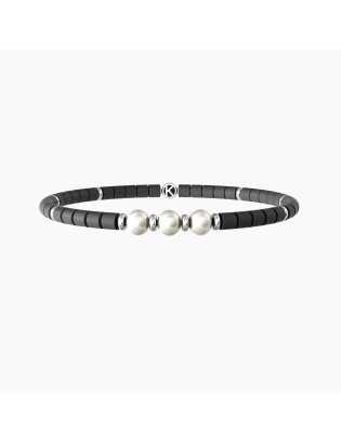 Bracciale Uomo KIDULT Energy Stone 732255 TRE DESIDERI in acciaio e...